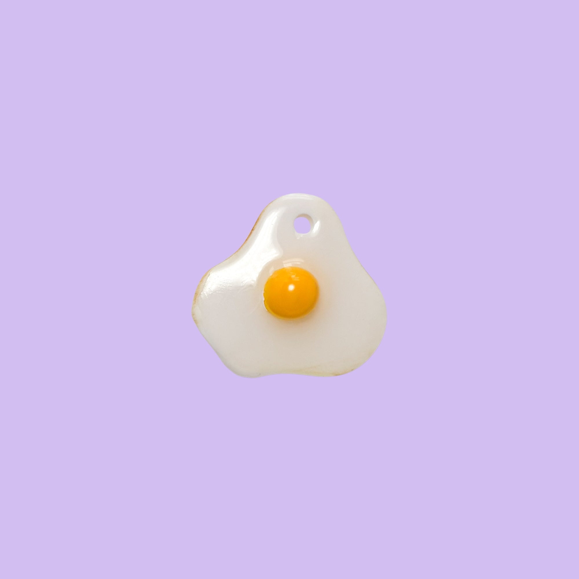 Fried Egg Charm for Hoop Earrings