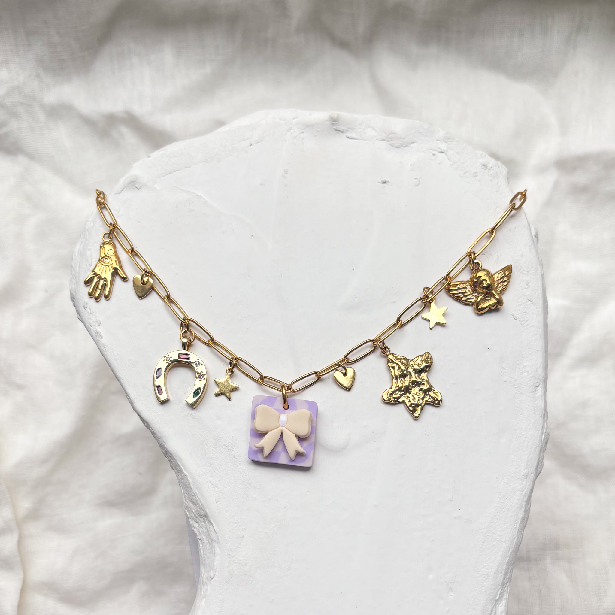 Lucky Bow Charm Necklace