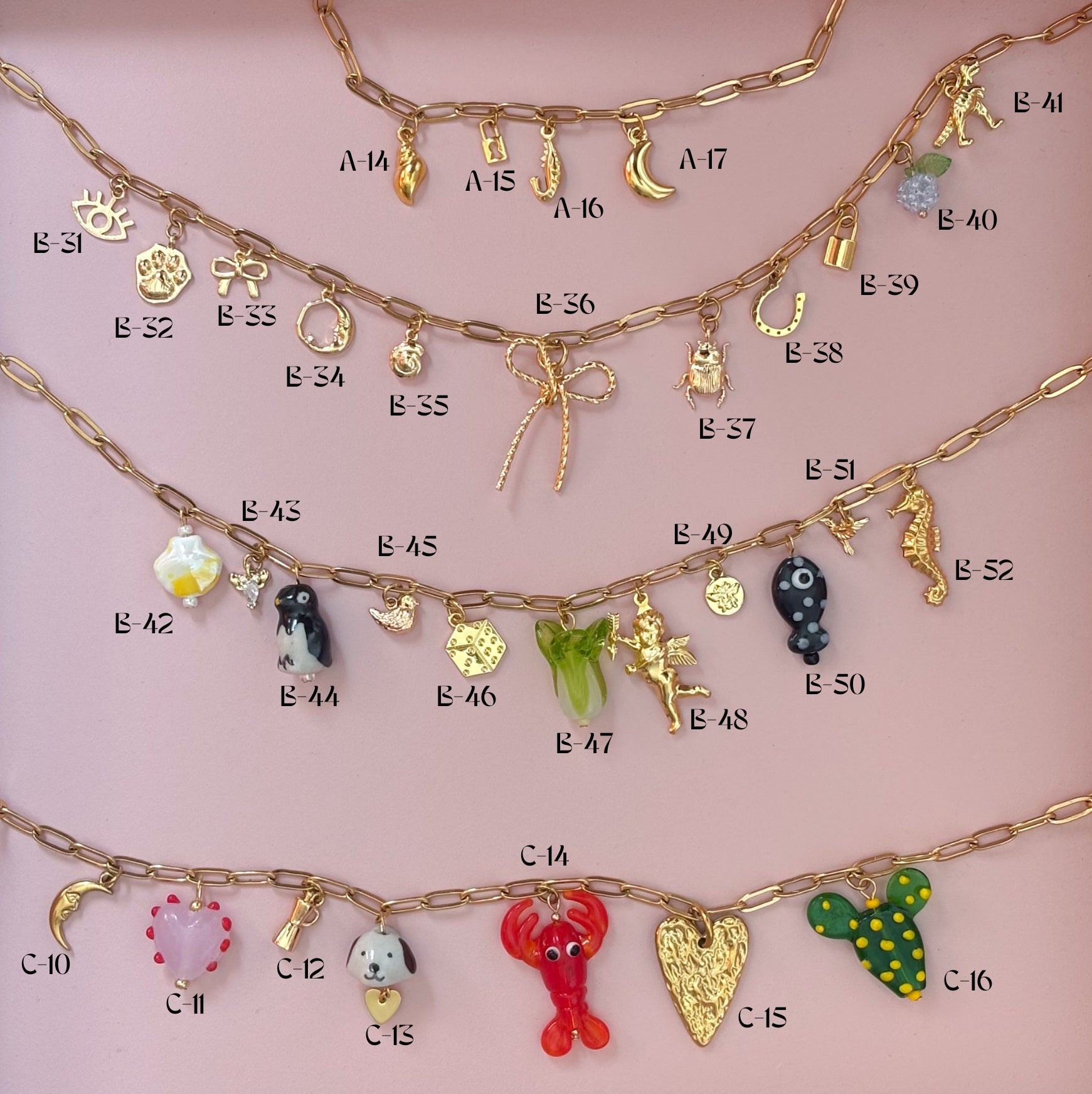 Charms for custom necklace